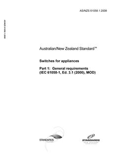 AS/NZS 61058.1:2008