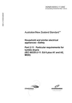 AS/NZS 60335.2.11:2002